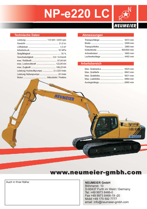 Raupenbagger Neumeier NP-e 220 LC