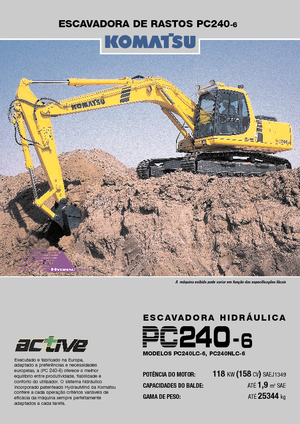 Raupenbagger Komatsu PC240LC-6 active Plus