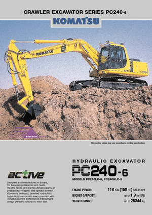 Raupenbagger Komatsu PC240LC-6 active Plus