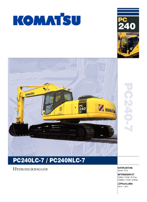 Raupenbagger Komatsu PC240LC-7