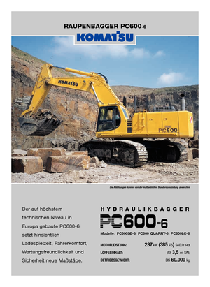 Raupenbagger Komatsu PC600-6