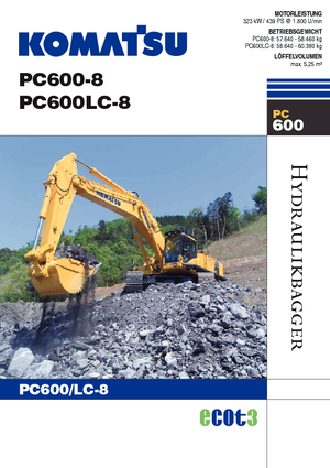 Raupenbagger Komatsu PC600LC-8