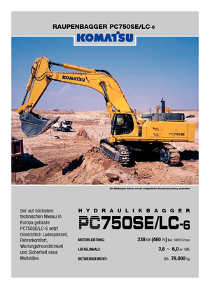 Raupenbagger Komatsu PC750SE-6