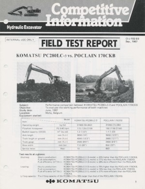 Raupenbagger Komatsu PC280LC-3