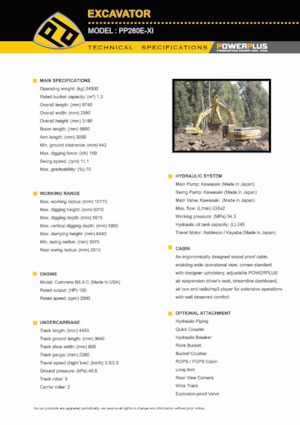 Raupenbagger PowerPlus PP280E-XI