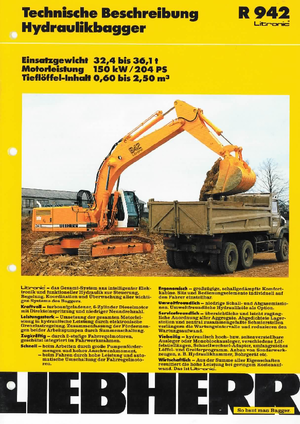 Raupenbagger Liebherr R 942 Litr. V