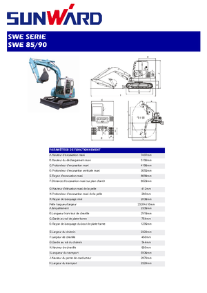 Raupenbagger Sunward SWE 90