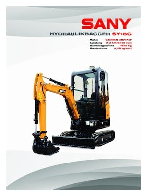 Minibagger Sany SY18C