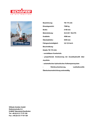 Raupenbagger Takeuchi TB 175