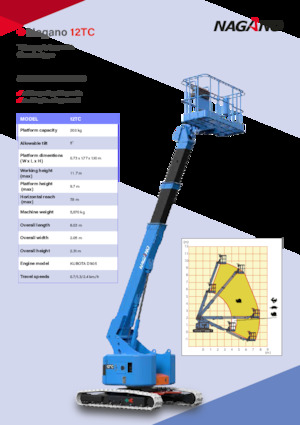 Teleskoparbeitsbühnen auf Raupen Nagano 12TC
