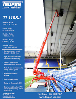 Teleskoparbeitsbühnen auf Raupen TEUPEN TL110SJ 