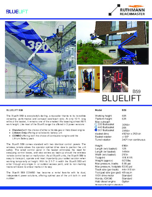 Gelenkarbeitsbühnen auf Raupen Ruthmann BLUELIFT B59