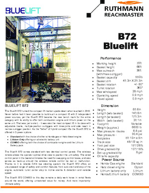 Gelenkarbeitsbühnen auf Raupen Ruthmann BLUELIFT B72