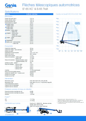 Teleskoparbeitsbühnen auf Raupen Genie S-65 TraX