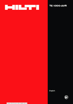 Abbruchhämmer und -Zangen Hilti TE 1000-AVR