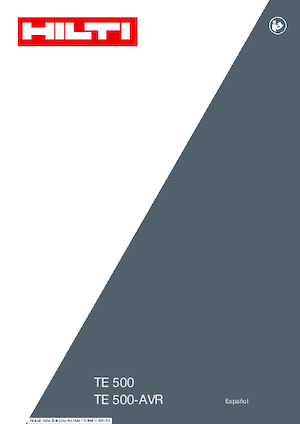 Abbruchhämmer und -Zangen Hilti TE 500-AVR