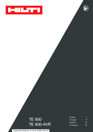 Abbruchhämmer und -Zangen Hilti TE 800-AVR