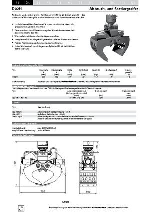 Abbruch-Sortiergreifer Kinshofer D 02 H