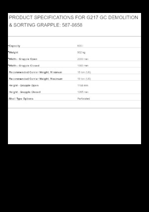 Abbruch-Sortiergreifer Caterpillar G217 GC