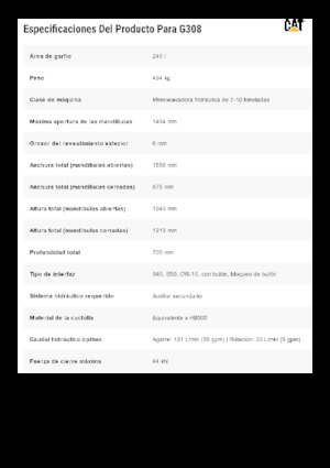 Abbruch-Sortiergreifer Caterpillar G308