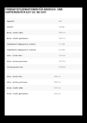 Abbruch-Sortiergreifer Caterpillar G317 GC