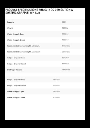 Abbruch-Sortiergreifer Caterpillar G317 GC