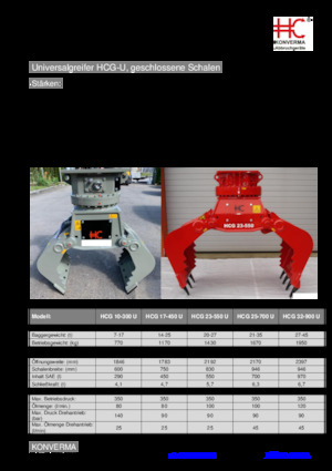 Abbruch-Sortiergreifer Konverma HCG 17-450-U