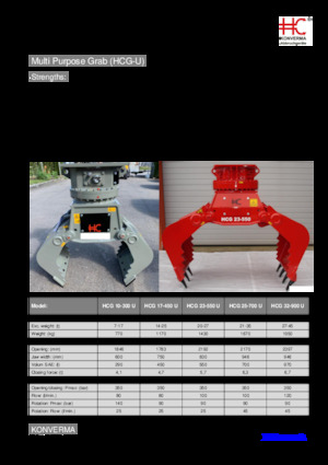 Abbruch-Sortiergreifer Konverma HCG 17-450-U