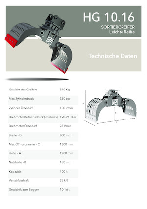 Abbruch-Sortiergreifer Promove HG 10.16