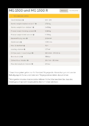 Abbruch-Sortiergreifer Epiroc MG 1500 R 