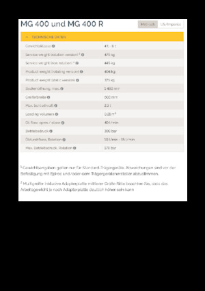Abbruch-Sortiergreifer Epiroc MG 400