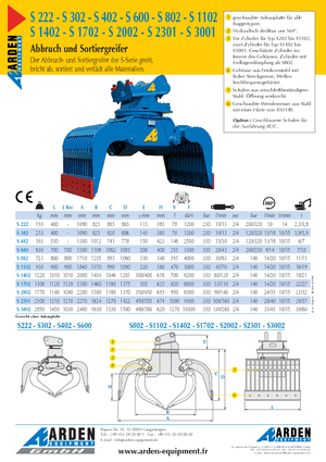Abbruch-Sortiergreifer Arden S 3001