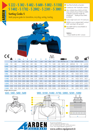 Abbruch-Sortiergreifer Arden S 3001