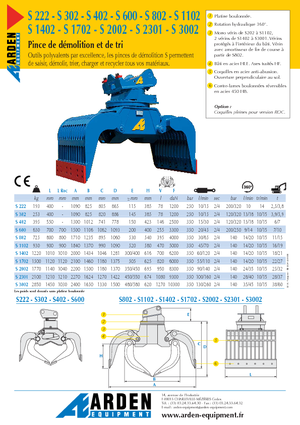 Abbruch-Sortiergreifer Arden S 3001