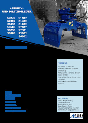 Abbruch-Sortiergreifer Arden S6002