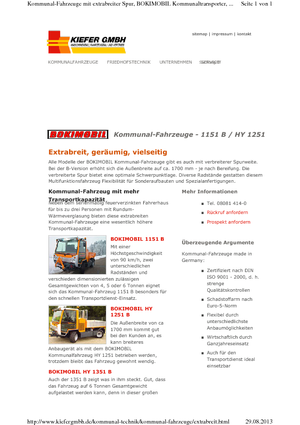 Kommunale Mehrzweckfahrzeuge Diesel Boki 1151 B
