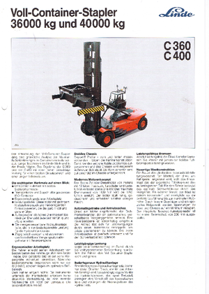 Frontstapler Diesel Linde C 400/3