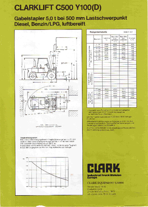 Frontstapler Diesel Clark C 500-y-100 D