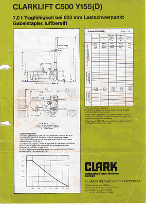Frontstapler Diesel Clark C 500-y-155 D
