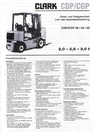 Frontstapler Diesel Clark CDP 25