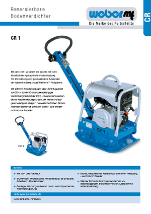 Rüttelplatten, reversibel weber mt CR 1