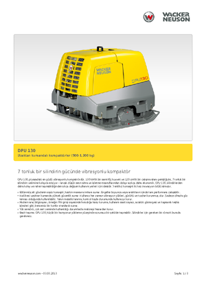 Rüttelplatten, reversibel Wacker Neuson DPU130Le