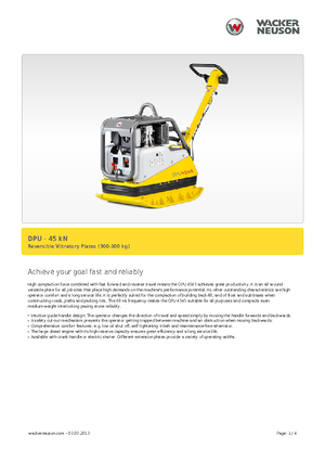 Rüttelplatten, reversibel Wacker Neuson DPU 4545 H