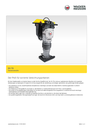 Stampfer, Benzin und Diesel Wacker DS 70,11