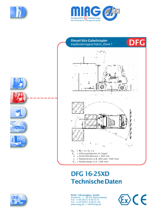 Explosionsgeschützte Frontstapler Diesel Miag DFG 30 XD