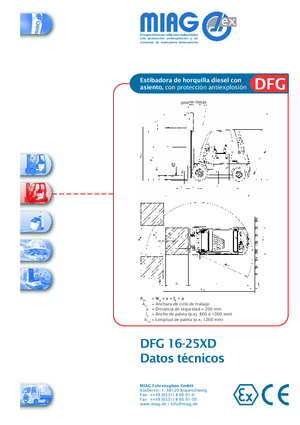 Explosionsgeschützte Frontstapler Diesel Miag DFG 16 XD