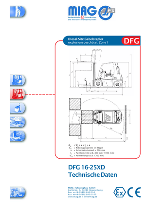 Explosionsgeschützte Frontstapler Diesel Miag DFG 35 XD