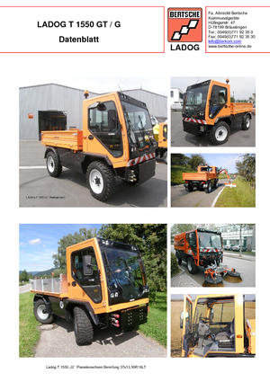 Kommunale Mehrzweckfahrzeuge Diesel Bertsche Ladog T 1550