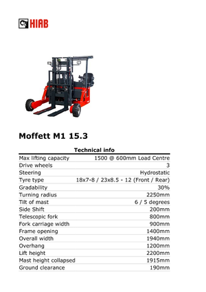 Mitnahmestapler Diesel Moffett M 1-15.3
