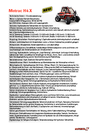 Kommunale Mehrzweckfahrzeuge Diesel Reform Werke Metrac H 4 X